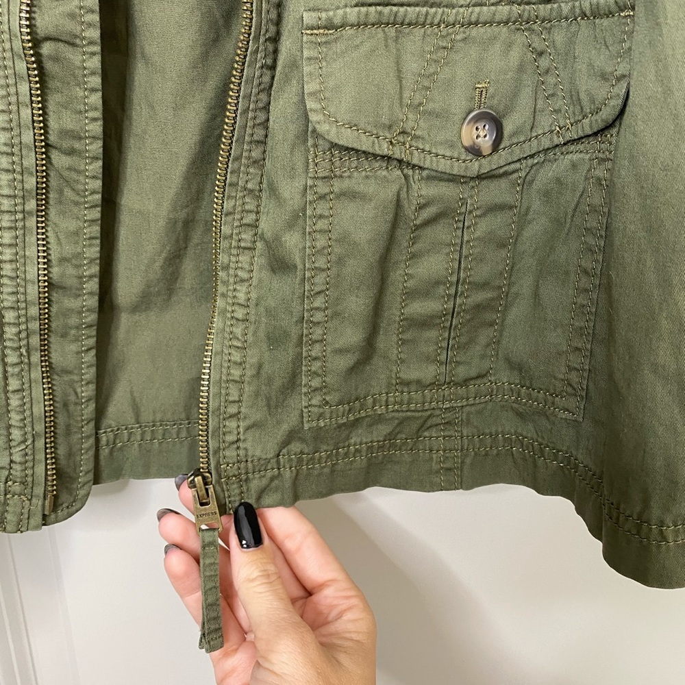 Express green military utility jacket medium - Picture 3 of 6